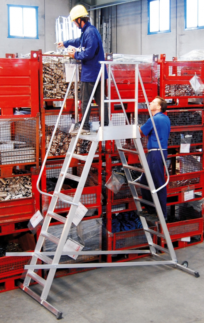 Professional two sided Alu step ladder with a platform 6088 | PTEAM d.o.o.