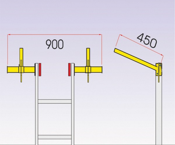 Accesories on request: Ladder stabilizer (External)